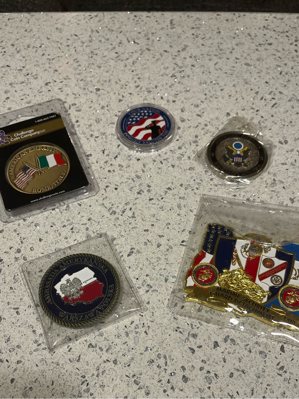 Embassy Challenge Coin Collection-Romania, Poland, Guatemala, Italy, Etc - Picture 2 of 16